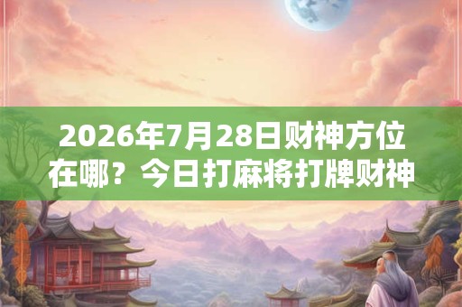 2026年7月28日财神方位在哪？今日打麻将打牌财神方位