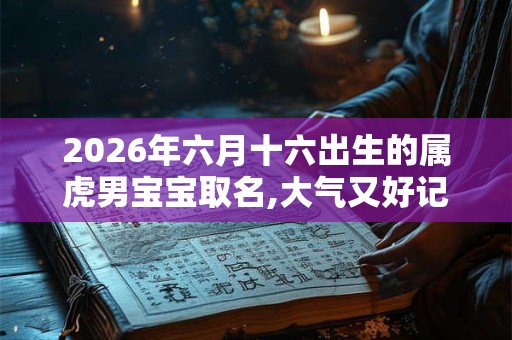 2026年六月十六出生的属虎男宝宝取名,大气又好记