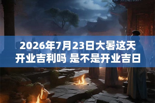 2026年7月23日大暑这天开业吉利吗 是不是开业吉日