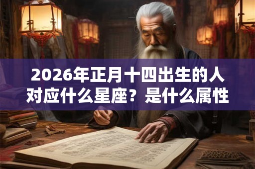 2026年正月十四出生的人对应什么星座？是什么属性？
