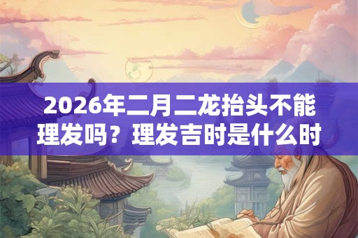 2026年二月二龙抬头不能理发吗?理发吉时是什么时候? 2026年二月二龙抬头不能理发吗?理发吉时是什么时候?