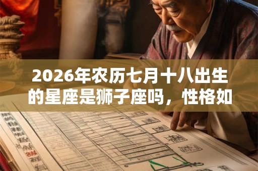 2026年农历七月十八出生的星座是狮子座吗，性格如何？