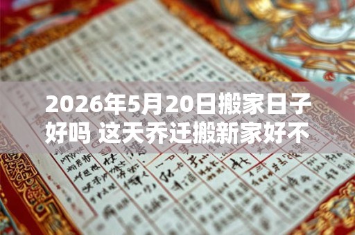 2026年5月20日搬家日子好吗 这天乔迁搬新家好不好