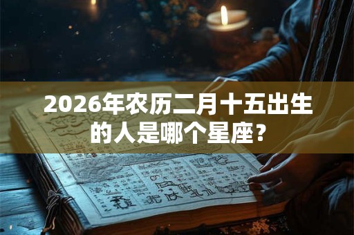 2026年农历二月十五出生的人是哪个星座? 2026年农历二月十五出生的人是哪个星座?