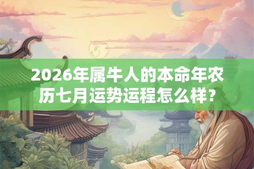 2026年属牛人的本命年农历七月运势运程怎么样？