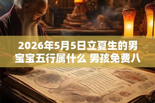 2026年5月5日立夏生的男宝宝五行属什么 男孩免费八字起名 2026年5月5日立夏生的男宝宝五行属什么 男孩免费八字起名