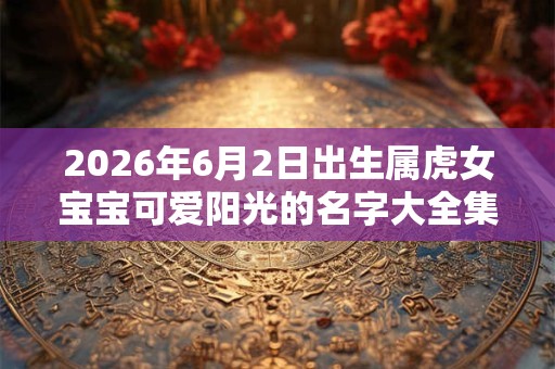 2026年6月2日出生属虎女宝宝可爱阳光的名字大全集