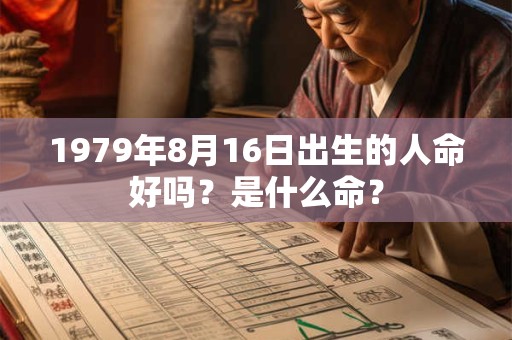 1979年8月16日出生的人命好吗？是什么命？
