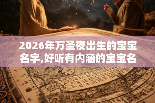 2026年万圣夜出生的宝宝名字,好听有内涵的宝宝名字 2026年万圣夜出生的宝宝名字,好听有内涵的宝宝名字