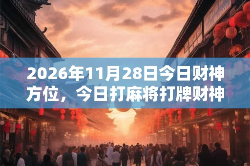 2026年11月28日今日财神方位，今日打麻将打牌财神方位