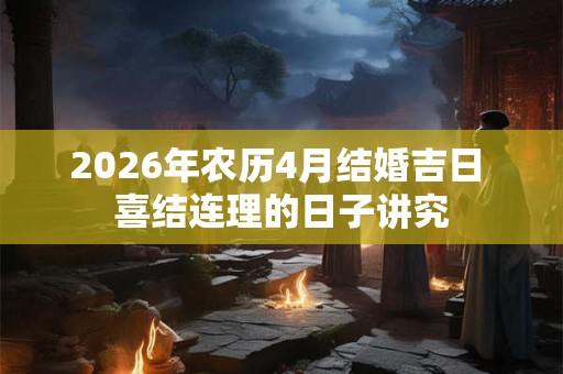 2026年农历4月结婚吉日 喜结连理的日子讲究