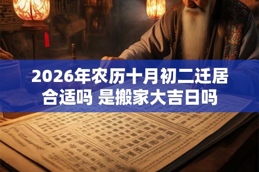 2026年农历十月初二迁居合适吗 是搬家大吉日吗