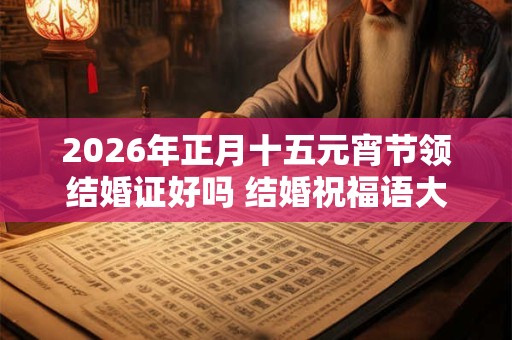 2026年正月十五元宵节领结婚证好吗 结婚祝福语大全