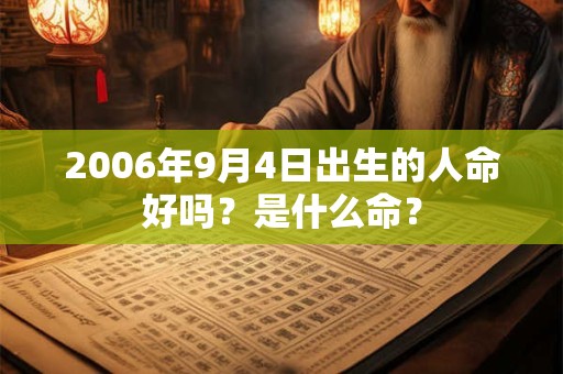 2006年9月4日出生的人命好吗？是什么命？