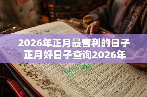 2026年正月最吉利的日子 正月好日子查询2026年