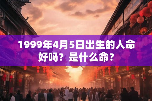 1999年4月5日出生的人命好吗？是什么命？