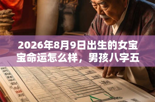 2026年8月9日出生的女宝宝命运怎么样，男孩八字五行命运