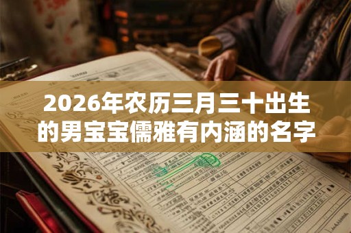 2026年农历三月三十出生的男宝宝儒雅有内涵的名字推荐