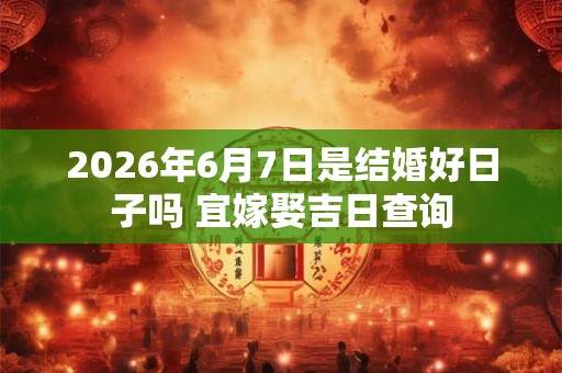 2026年6月7日是结婚好日子吗 宜嫁娶吉日查询 2026年6月7日是结婚好日子吗 宜嫁娶吉日查询