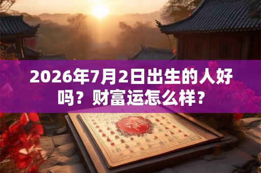 2026年7月2日出生的人好吗?财富运怎么样? 2026年7月2日出生的人好吗?财富运怎么样?
