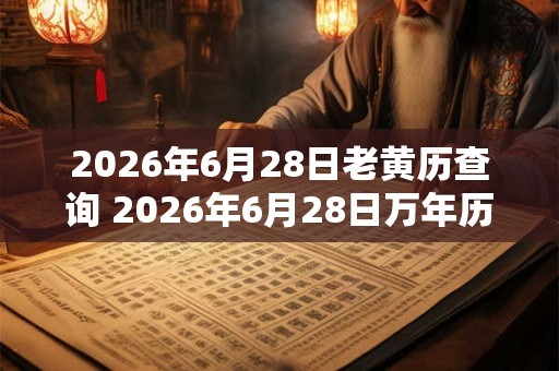 2026年6月28日老黄历查询 2026年6月28日万年历黄道吉日