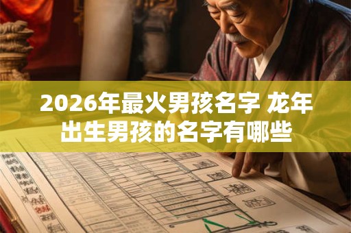 2026年最火男孩名字 龙年出生男孩的名字有哪些