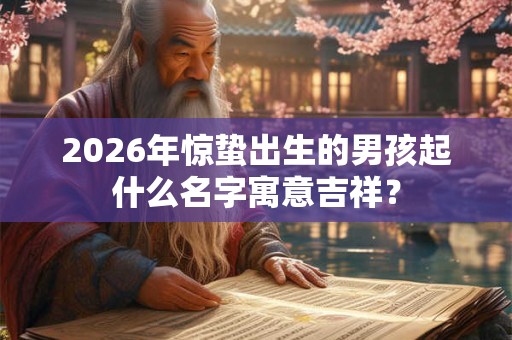 2026年惊蛰出生的男孩起什么名字寓意吉祥？