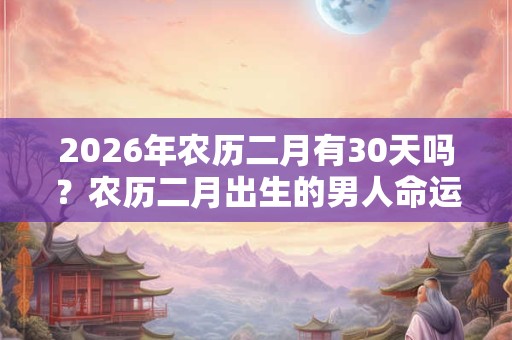 2026年农历二月有30天吗？农历二月出生的男人命运