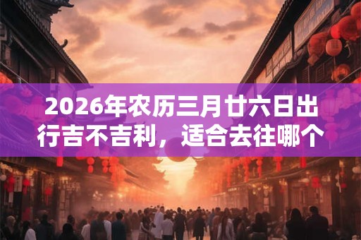 2026年农历三月廿六日出行吉不吉利，适合去往哪个方位？