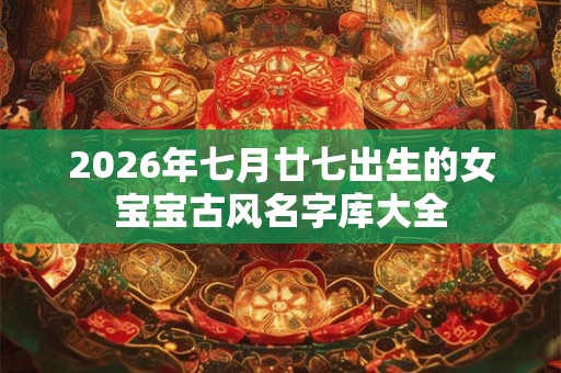 2026年七月廿七出生的女宝宝古风名字库大全