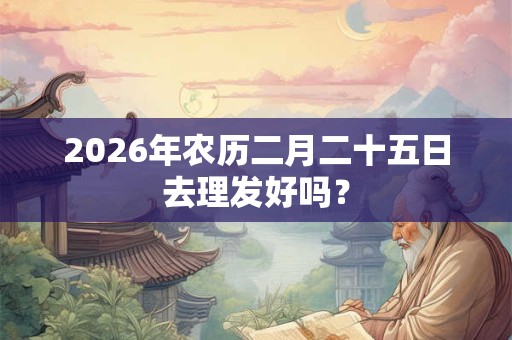 2026年农历二月二十五日去理发好吗？