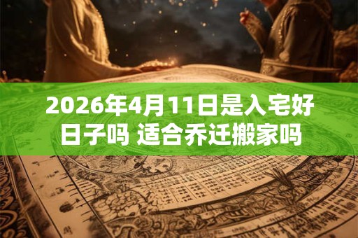 2026年4月11日是入宅好日子吗 适合乔迁搬家吗