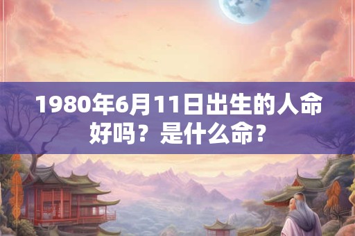 1980年6月11日出生的人命好吗？是什么命？