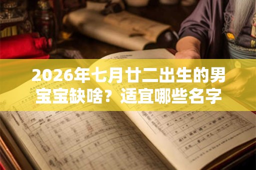 2026年七月廿二出生的男宝宝缺啥？适宜哪些名字