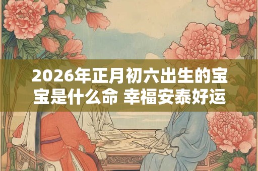2026年正月初六出生的宝宝是什么命 幸福安泰好运不断 2026年正月初六出生的宝宝是什么命 幸福安泰好运不断