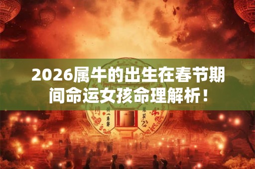 2026属牛的出生在春节期间命运女孩命理解析！