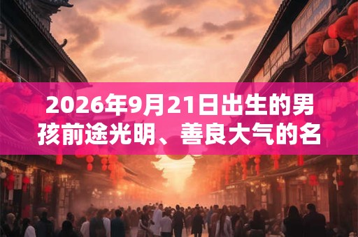 2026年9月21日出生的男孩前途光明、善良大气的名字 2026年9月21日出生的男孩前途光明、善良大气的名字