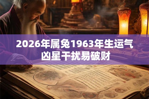 2026年属兔1963年生运气 凶星干扰易破财