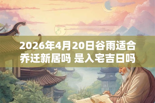 2026年4月20日谷雨适合乔迁新居吗 是入宅吉日吗