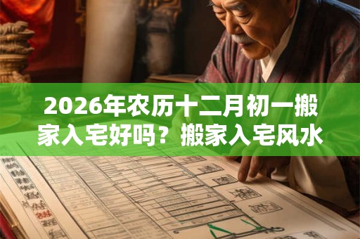 2026年农历十二月初一搬家入宅好吗？搬家入宅风水讲究