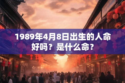 1989年4月8日出生的人命好吗？是什么命？