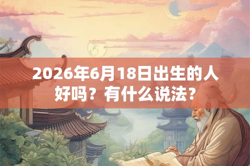 2026年6月18日出生的人好吗？有什么说法？