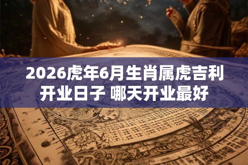 2026虎年6月生肖属虎吉利开业日子 哪天开业最好