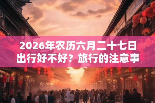 2026年农历六月二十七日出行好不好?旅行的注意事项 2026年农历六月二十七日出行好不好?旅行的注意事项