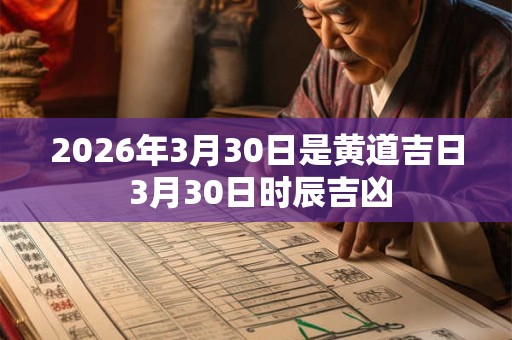 2026年3月30日是黄道吉日 3月30日时辰吉凶 2026年3月30日是黄道吉日 3月30日时辰吉凶