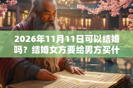 2026年11月11日可以结婚吗?结婚女方要给男方买什么? 2026年11月11日可以结婚吗?结婚女方要给男方买什么?