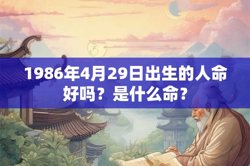 1986年4月29日出生的人命好吗？是什么命？