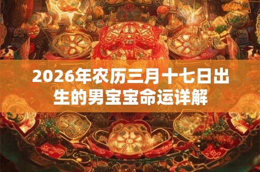 2026年农历三月十七日出生的男宝宝命运详解 2026年农历三月十七日出生的男宝宝命运详解