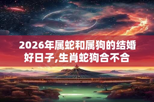 2026年属蛇和属狗的结婚好日子,生肖蛇狗合不合