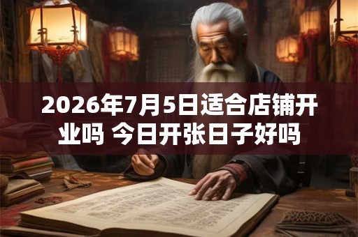 2026年7月5日适合店铺开业吗 今日开张日子好吗 2026年7月5日适合店铺开业吗 今日开张日子好吗